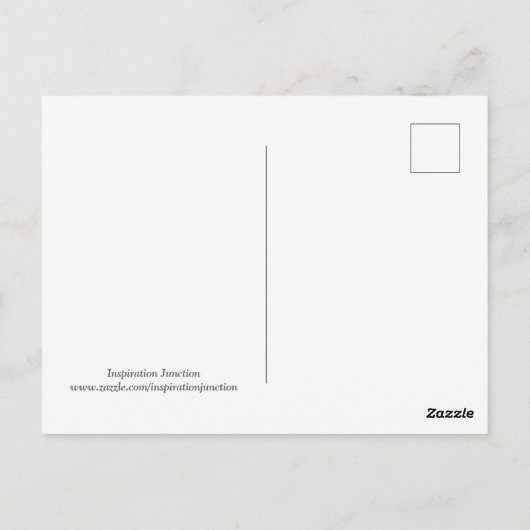 Retro New England Village kerstpostkaart Briefkaart (Achterkant)