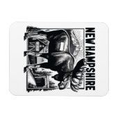 Retro New Hampshire Magneet (Horizontaal)