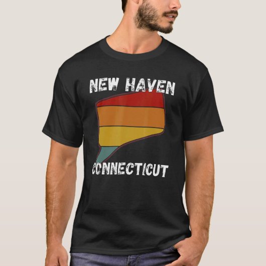 Retro New Haven Connecticut Apparel T-shirt (Voorkant)