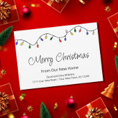 Retro New Home-kerstlampjes verplaatsen Aankondiging