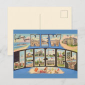 Retro New Jersey Briefkaart (Voorkant / Achterkant)