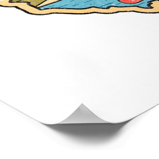 Retro New Jersey Cape May Atlantic City Souvenir Poster (Hoek)