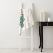 Retro New Jersey Cape May Atlantic City Souvenir Sherpa Deken (In situ)