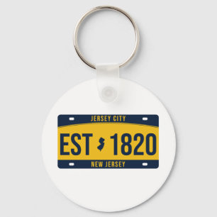 Retro New Jersey State License Bord Souvenir Sleutelhanger