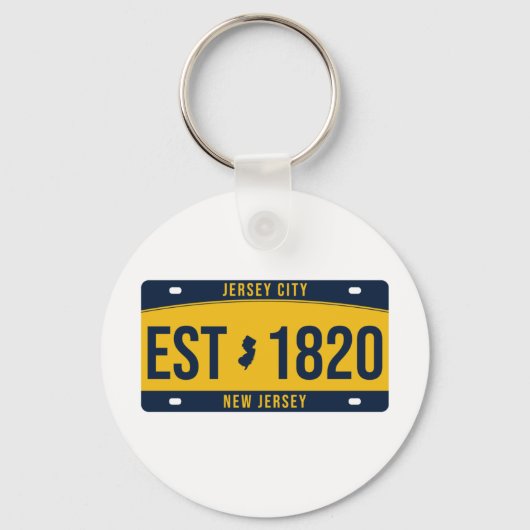 Retro New Jersey State License Bord Souvenir Sleutelhanger (Voorkant)