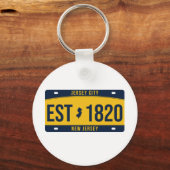 Retro New Jersey State License Bord Souvenir Sleutelhanger (Voorkant)