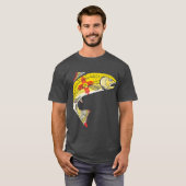 Retro New Mexico Flag Trout  Vliegen T-shirt (Voorkant volledig)