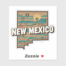 Retro New Mexico State Car Sticker