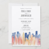 Retro New Orleans Destination Wedding Waterverf Kaart (Voorkant)