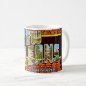 Retro New Orleans Groet  Koffiemok (Voorkant rechts)