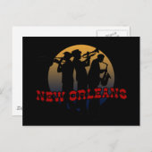 Retro New Orleans Jazz Briefkaart (Voorkant / Achterkant)