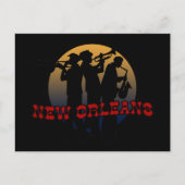 Retro New Orleans Jazz Briefkaart (Voorkant)