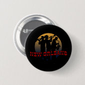 Retro New Orleans Jazz Ronde Button 5,7 Cm (Voorkant /achterkant)