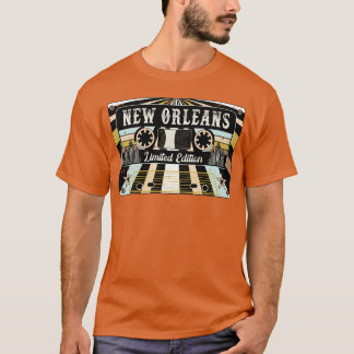 Retro New Orleans stadsmeisje T-shirt