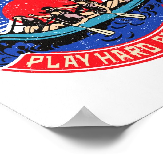 Retro New River George Rafting _1  Poster (Hoek)