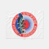 Retro New River George Rafting  Fleece Deken (Voorkant (Horizontaal))