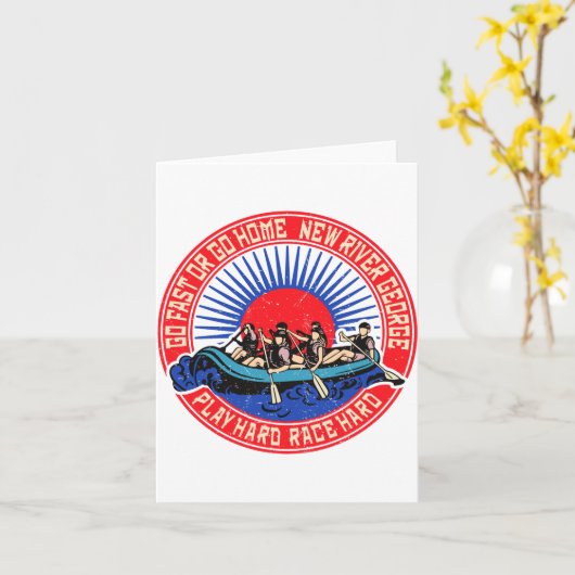 Retro New River George Rafting Kaart (Gele Bloem)