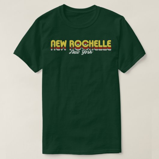 Retro New Rochelle New York T-shirt (Design voorkant)