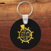 Retro New Year Trip Cruise Matching Family Vacatio Sleutelhanger (Voorkant)