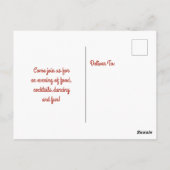 Retro New Years Eve Party Uitnodiging Briefkaart (Achterkant)