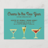 Retro New Years Eve Party Zakelijke uitnodiging (Voorkant)