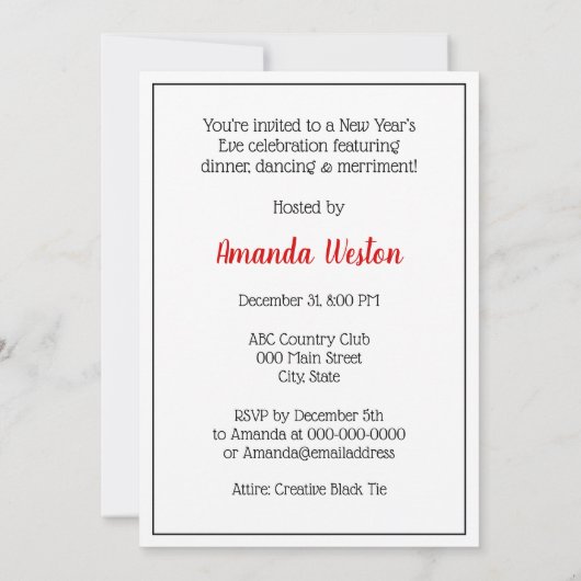 Retro New Year's Woman Ringing in New Year Kaart (Achterkant)