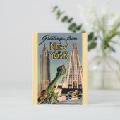 Retro New York City Groet Briefkaart (Staand voorkant)