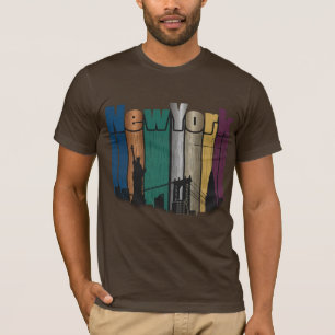 Retro New York City Silhouette Grafische T-Shirt