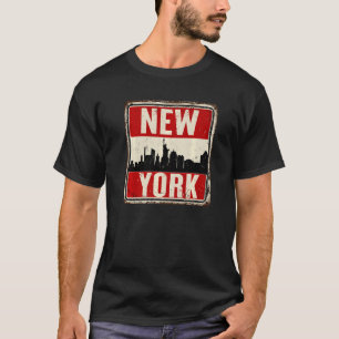  Retro New York City Skyline Illustratie G T-shirt