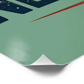 Retro New York City Skyline met Vrijheidsbeeld Perfect Poster (Hoek)