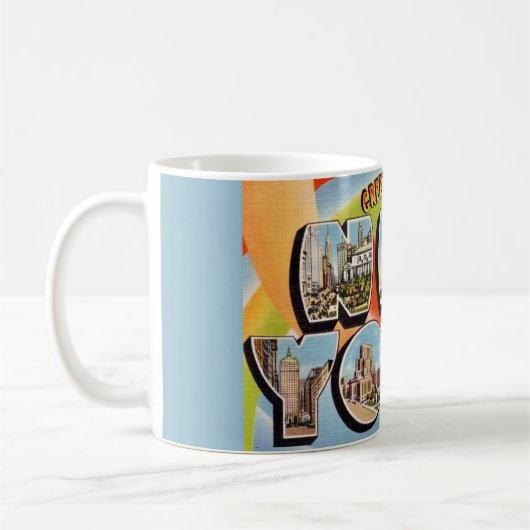 Retro New York City Welkom Mok (Links)