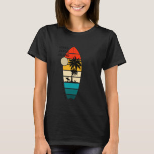 Retro New York Jones Beach Island Surfboarders Sur T-shirt