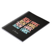 Retro New York State - Gepersonaliseerd Notitieboek (Linkerzijde)