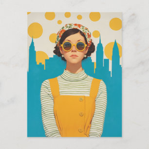 Retro New York Sunshine Briefkaart