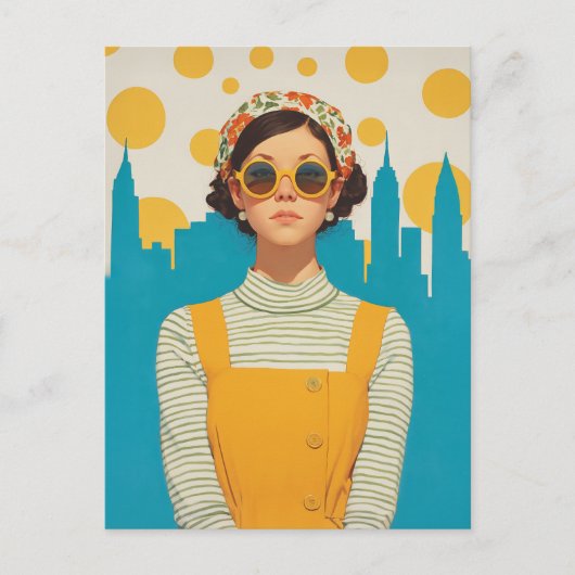 Retro New York Sunshine Briefkaart (Voorkant)