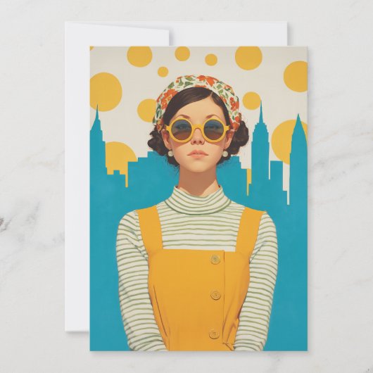 Retro New York Sunshine Kaart (Voorkant)