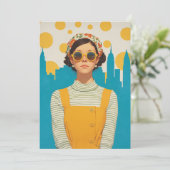 Retro New York Sunshine Kaart (Staand voorkant)