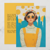 Retro New York Sunshine Kaart (Voorkant / Achterkant)