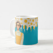 Retro New York Sunshine Koffiemok (Voorkant links)