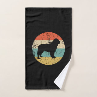 Retro  Newfoundland | Funny Newfie Dog Handdoek