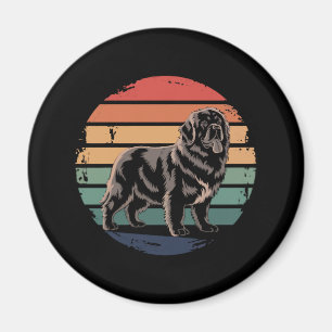 Retro Newfoundland Vintage cadeaus voor hondenlief Magneet