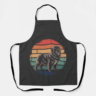 Retro Newfoundland vintage cadeaus voor hondenlief Schort