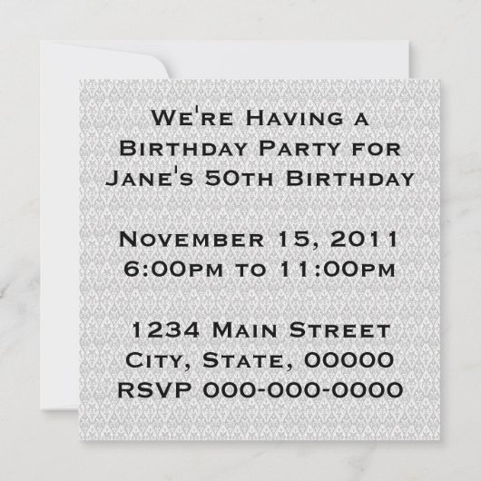 Retro Newspaper 1950 Kaart (Achterkant)