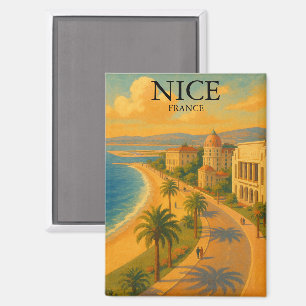 Retro Nice Frankrijk Franse Rivièra Promenade Magneet