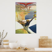 Retro Nice Frankrijk van bovenaf Poster (Keuken)