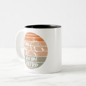 retro nicht alt, kassenttenplayer tweekleurige koffiemok (Voorkant links)