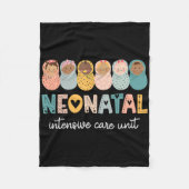 Retro NICU Nurse Shirt Neonatale intensive care un Fleece Deken (Voorkant)