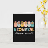 Retro NICU Nurse Shirt Neonatale intensive care un Kaart (Gele Bloem)