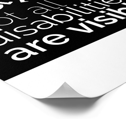 Retro niet alle Gehandicapten zijn zichtbaar Poste Poster (Hoek)