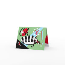 Retro  niet-fotokerstfeestkaart